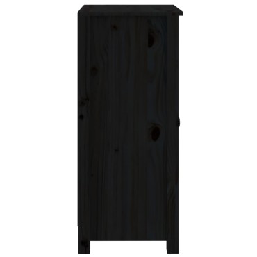 vidaXL Ντουλάπια 2 τεμ. Μαύρα 39x35x80cm από Μασίφ Ξύλο Πεύκου