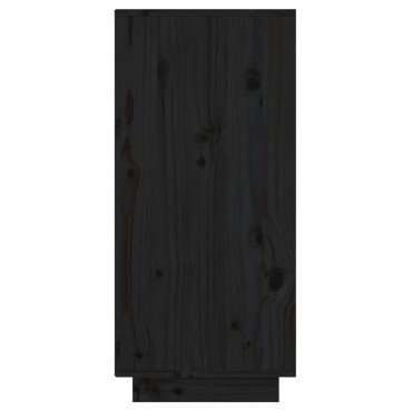 vidaXL Ντουλάπι Κονσόλα Μαύρο 60x34x75cm από Μασίφ Ξύλο Πεύκου 1 τεμ.