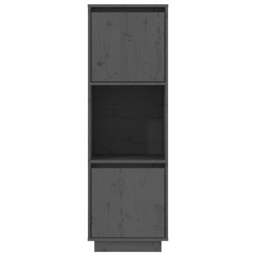 vidaXL Ντουλάπι Ψηλό Γκρι 38x35x117cm από Μασίφ Ξύλο Πεύκου 1 τεμ.