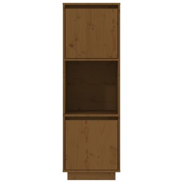 vidaXL Ντουλάπι Ψηλό Μελί 38x35x117cm από Μασίφ Ξύλο Πεύκου 1 τεμ.