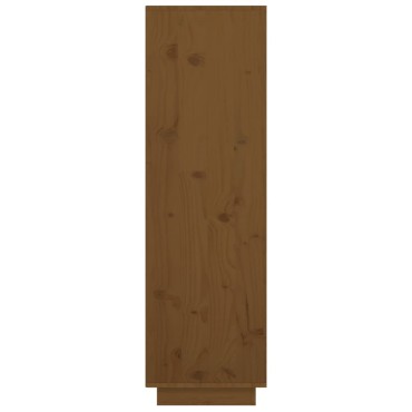 vidaXL Ντουλάπι Ψηλό Μελί 38x35x117cm από Μασίφ Ξύλο Πεύκου 1 τεμ.