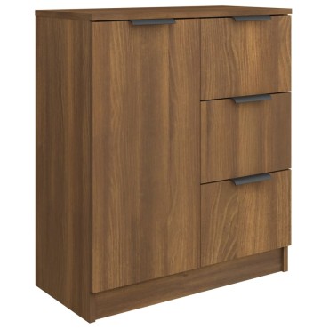 vidaXL Μπουφές Καφέ Δρυς 60x30x70cm από Επεξεργασμένο Ξύλο 1 τεμ.