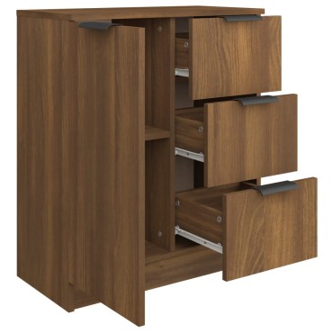 vidaXL Μπουφές Καφέ Δρυς 60x30x70cm από Επεξεργασμένο Ξύλο 1 τεμ.