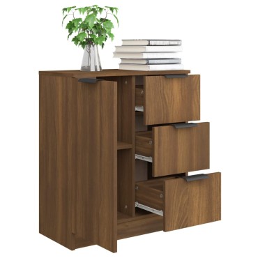 vidaXL Μπουφές Καφέ Δρυς 60x30x70cm από Επεξεργασμένο Ξύλο 1 τεμ.