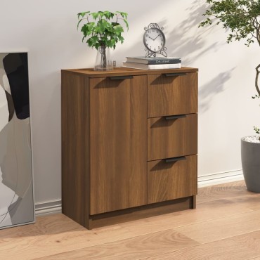 vidaXL Μπουφές Καφέ Δρυς 60x30x70cm από Επεξεργασμένο Ξύλο 1 τεμ.