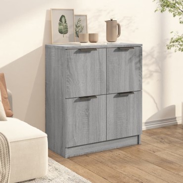 vidaXL Ντουλάπι Γκρι Sonoma 60x30x70cm από Επεξεργασμένο Ξύλο 1 τεμ.