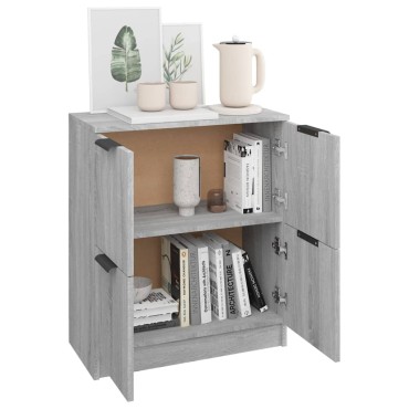vidaXL Ντουλάπι Γκρι Sonoma 60x30x70cm από Επεξεργασμένο Ξύλο 1 τεμ.