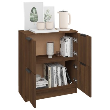 vidaXL Μπουφές Καφέ Δρυς 60x30x70cm από Επεξεργασμένο Ξύλο 1 τεμ.