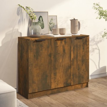 vidaXL Συρταριέρα Καπνιστή Δρυς 90,5x30x70cm Επεξεργασμένο Ξύλο 1 τεμ.