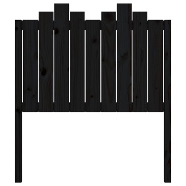 vidaXL Κεφαλάρι Κρεβατιού Μαύρο 96x4x110cm από Μασίφ Ξύλο Πεύκου 1 τεμ.