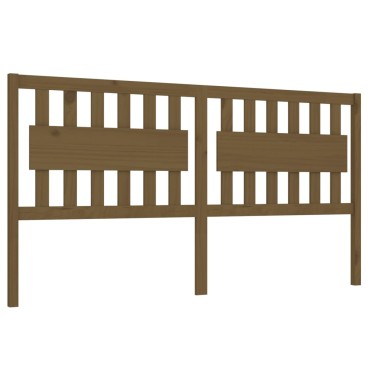vidaXL Κεφαλάρι Κρεβατιού Μελί 145,5x4x100cm από Μασίφ Ξύλο Πεύκου 1 τεμ.