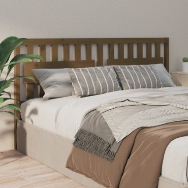 vidaXL Κεφαλάρι Κρεβατιού Μελί 145,5x4x100cm από Μασίφ Ξύλο Πεύκου 1 τεμ.