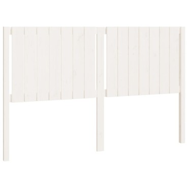 vidaXL Κεφαλάρι Κρεβατιού Λευκό 165,5x4x100cm από Μασίφ Ξύλο Πεύκου 1 τεμ.