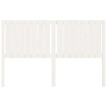 vidaXL Κεφαλάρι Κρεβατιού Λευκό 165,5x4x100cm από Μασίφ Ξύλο Πεύκου 1 τεμ.