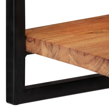 vidaXL Ράφια Τοίχου 2 τεμ. 25x25x35cm Μασίφ Ξύλο Ακακίας & Ατσάλι
