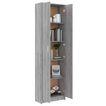 vidaXL Ντουλάπα Χολ Γκρι Sonoma 55x25x189cm από Επεξεργασμένο Ξύλο 1 τεμ.