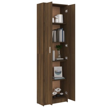 vidaXL Ντουλάπα Χολ Καφέ Δρυς 55x25x189cm από Επεξεργασμένο Ξύλο 1 τεμ.