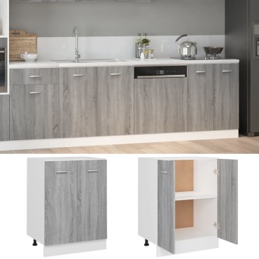 vidaXL Ντουλάπι Lyon Γκρι Sonoma 60x46x81,5cm Επεξεργασμένο Ξύλο 1 τεμ.