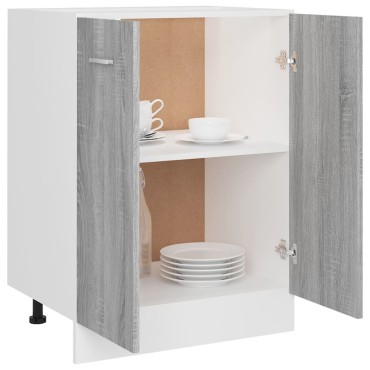 vidaXL Ντουλάπι Lyon Γκρι Sonoma 60x46x81,5cm Επεξεργασμένο Ξύλο 1 τεμ.