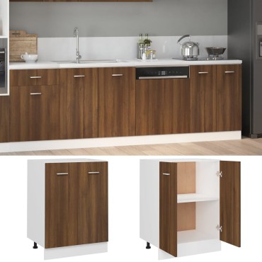 vidaXL Ντουλάπι Lyon Καφέ Δρυς 60x46x81,5cm Επεξεργασμένο Ξύλο 1 τεμ.