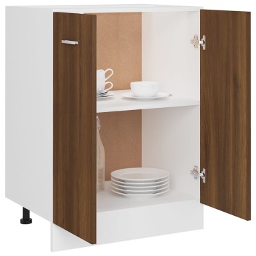 vidaXL Ντουλάπι Lyon Καφέ Δρυς 60x46x81,5cm Επεξεργασμένο Ξύλο 1 τεμ.
