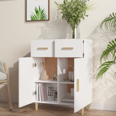 vidaXL Ντουλάπι Λευκό 69,5x34x89cm από Επεξεργασμένο Ξύλο 1 τεμ.