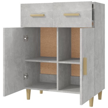 vidaXL Ντουλάπι Γκρι Σκυροδέματος 69,5x34x89cm Επεξεργασμένο Ξύλο 1 τεμ.