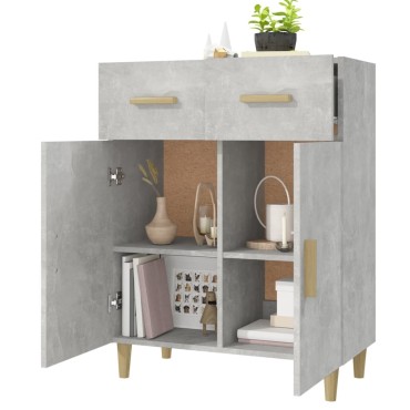 vidaXL Ντουλάπι Γκρι Σκυροδέματος 69,5x34x89cm Επεξεργασμένο Ξύλο 1 τεμ.