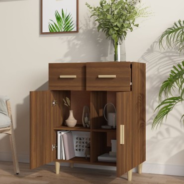 vidaXL Ντουλάπι Καφέ Δρυς 69,5x34x89cm από Επεξεργασμένο Ξύλο 1 τεμ.