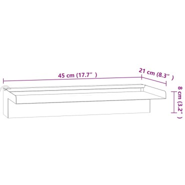 vidaXL Σιντριβάνι Καταρράκτης Πισίνας με RGB LED 45 εκ Ανοξειδ. Ατσάλι