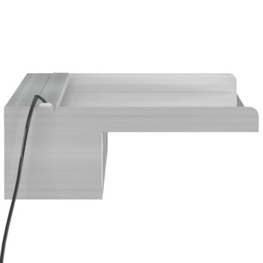 vidaXL Σιντριβάνι Καταρράκτης Πισίνας με RGB LED 45 εκ Ανοξειδ. Ατσάλι