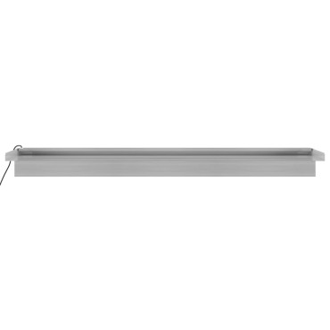 vidaXL Σιντριβάνι Καταρράκτης Πισίνας με RGB LED 90 εκ Ανοξειδ. Ατσάλι