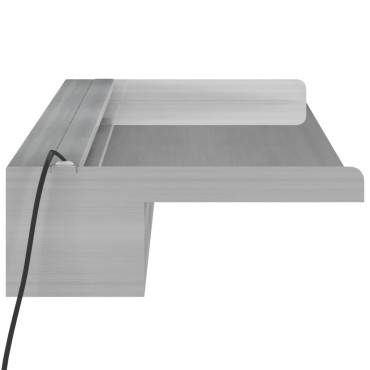 vidaXL Σιντριβάνι Καταρράκτης Πισίνας με RGB LED 90 εκ Ανοξειδ. Ατσάλι