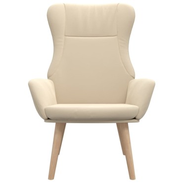vidaXL Πολυθρόνα Relax Κρεμ Υφασμάτινη 70x77x94cm 1 τεμ.