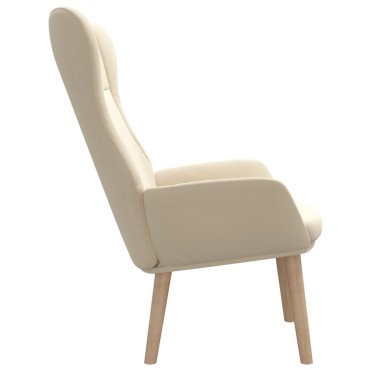 vidaXL Πολυθρόνα Relax Κρεμ Υφασμάτινη 70x77x94cm 1 τεμ.