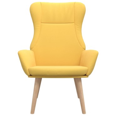 vidaXL Πολυθρόνα Relax Κίτρινο Μουσταρδί Υφασμάτινη 70x77x94cm 1 τεμ.