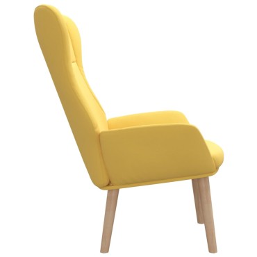 vidaXL Πολυθρόνα Relax Κίτρινο Μουσταρδί Υφασμάτινη 70x77x94cm 1 τεμ.