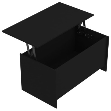 vidaXL Τραπεζάκι Σαλονιού Μαύρο 102x55,5x52,5cm Επεξεργασμένο Ξύλο 1 τεμ.