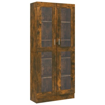 vidaXL Βιτρίνα Καπνιστή Δρυς 82,5x30,5x185,5cm Επεξεργασμένο Ξύλο 1 τεμ.