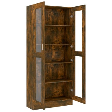 vidaXL Βιτρίνα Καπνιστή Δρυς 82,5x30,5x185,5cm Επεξεργασμένο Ξύλο 1 τεμ.
