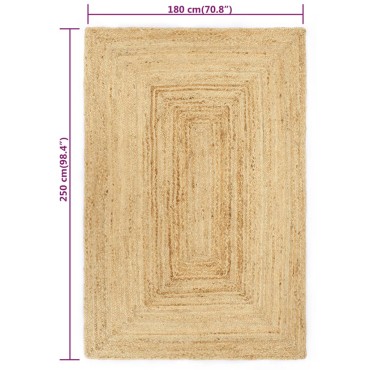 vidaXL Χαλί Χειροποίητο 180x250cm από Γιούτα