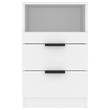 vidaXL Κομοδίνο Λευκό από Επεξεργασμένο Ξύλο 40x36x65cm 1 τεμ.