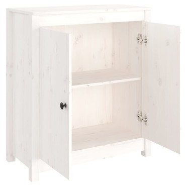 vidaXL Συρταριέρα Λευκή 70x35x80cm από Μασίφ Ξύλο Πεύκου 1 τεμ.