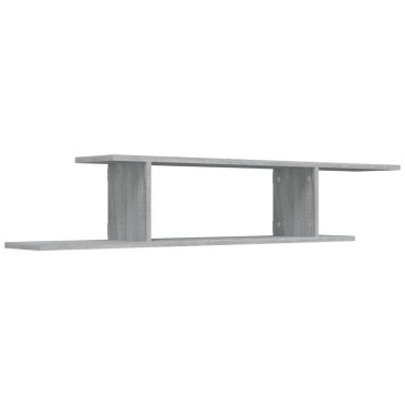 vidaXL Ράφι Τηλεόρασης Γκρι Sonoma 125x18x23cm Επεξεργασμένο Ξύλο 1 τεμ.