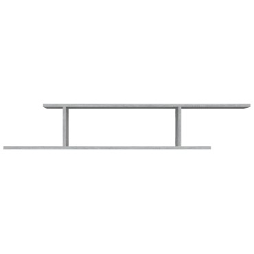 vidaXL Ράφι Τηλεόρασης Γκρι Sonoma 125x18x23cm Επεξεργασμένο Ξύλο 1 τεμ.