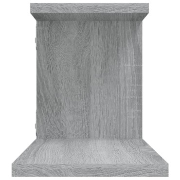 vidaXL Ράφι Τηλεόρασης Γκρι Sonoma 125x18x23cm Επεξεργασμένο Ξύλο 1 τεμ.