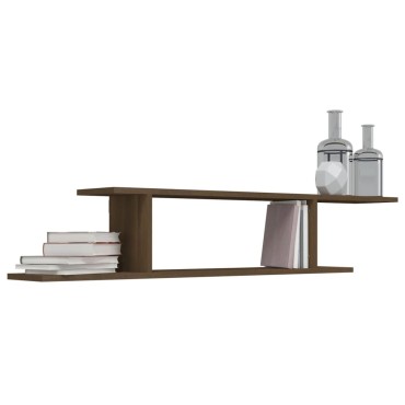 vidaXL Ράφι Τηλεόρασης Καφέ Δρυς 125x18x23cm Επεξεργασμένο Ξύλο 1 τεμ.