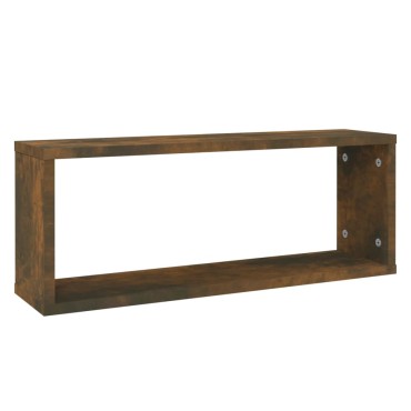 vidaXL Ραφιέρες Τοίχου Κύβοι 2 τεμ. Καπν. Δρυς 60x15x23cm Επεξ. Ξύλο