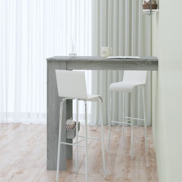 vidaXL Τραπέζι Μπαρ Τοίχου Γκρι Sonoma 102x45x103,5cm Επεξεργ. Ξύλο 1 τεμ.