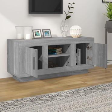 vidaXL Έπιπλο Τηλεόρασης Γκρι Sonoma 102x35x45cm από Επεξεργ. Ξύλο